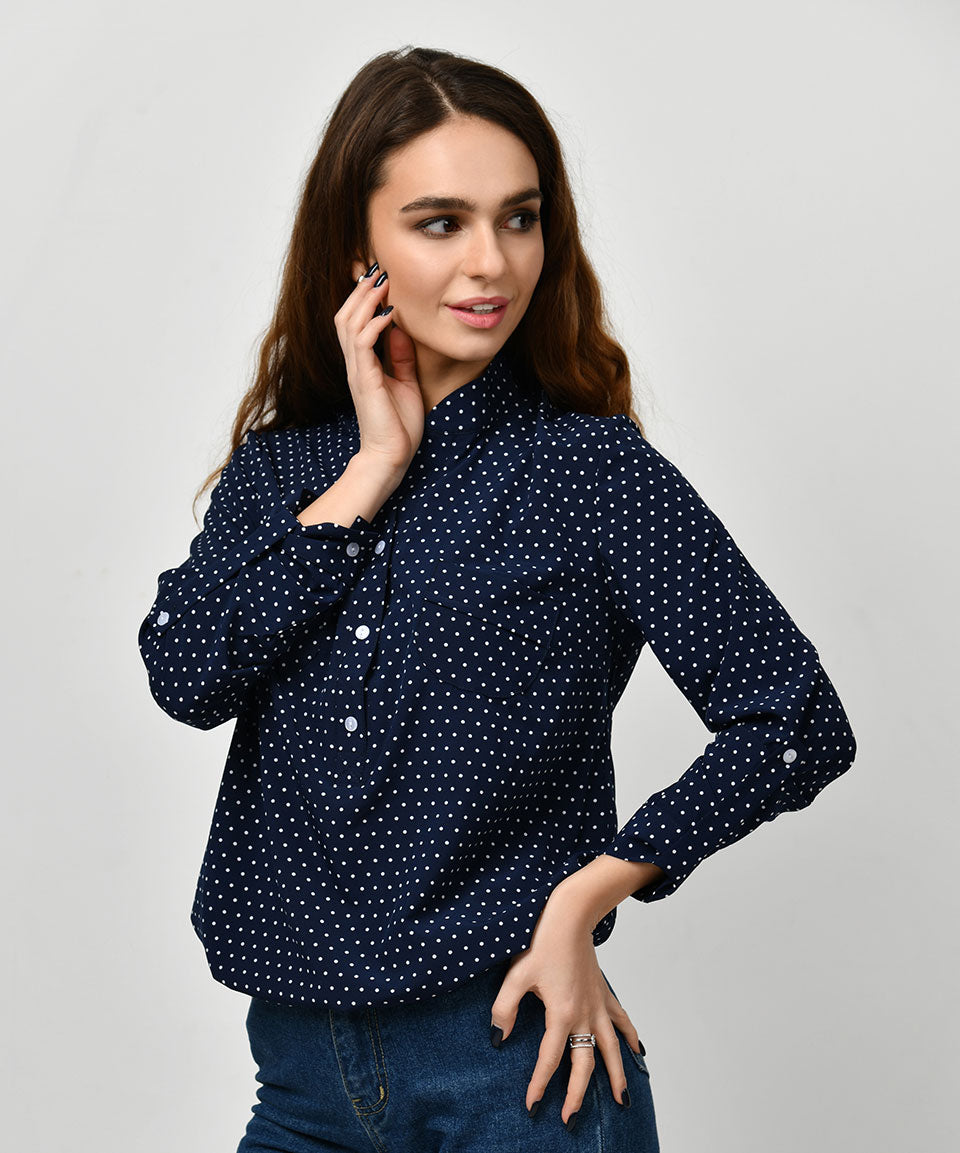 Long Sleeve Blue Top