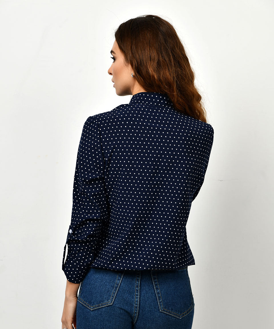 Long Sleeve Blue Top